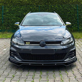 For VW Golf R MK7.5 Boot Spoiler Diffuser Front lip Body Kits 2016 2017 2018 2019 2020 Gloss Black
