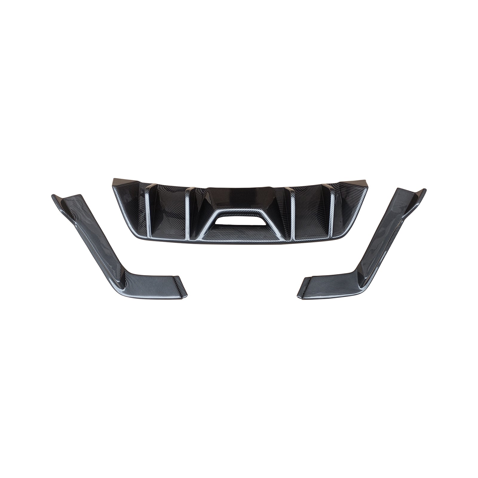 Rear Diffuser For 15-17 Ford Mustang HN Style Rear Bumper Lip Carbon Fibre Look