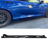 For 2016 2017 2018 2019 2020 2021 Honda Civic Sedan Hatchback Side Skirts Extension Gloss Black