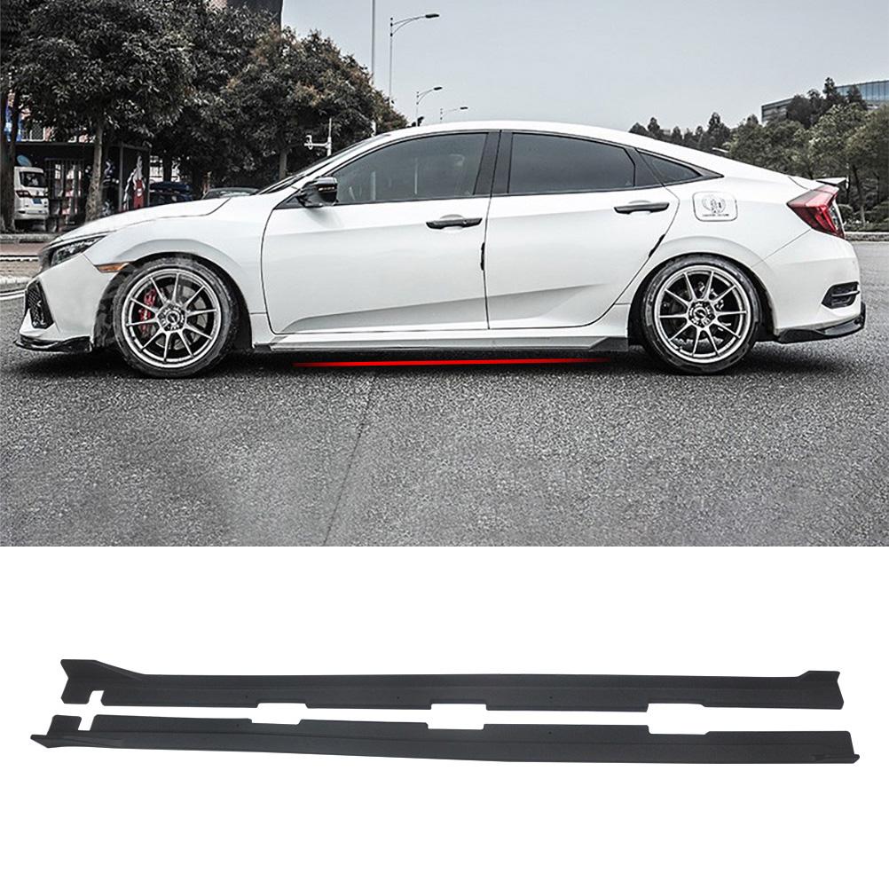 For 2016 2017 2018 2019 2020 2021 Honda Civic Sedan Hatchback Side Skirts Extension Matte Black