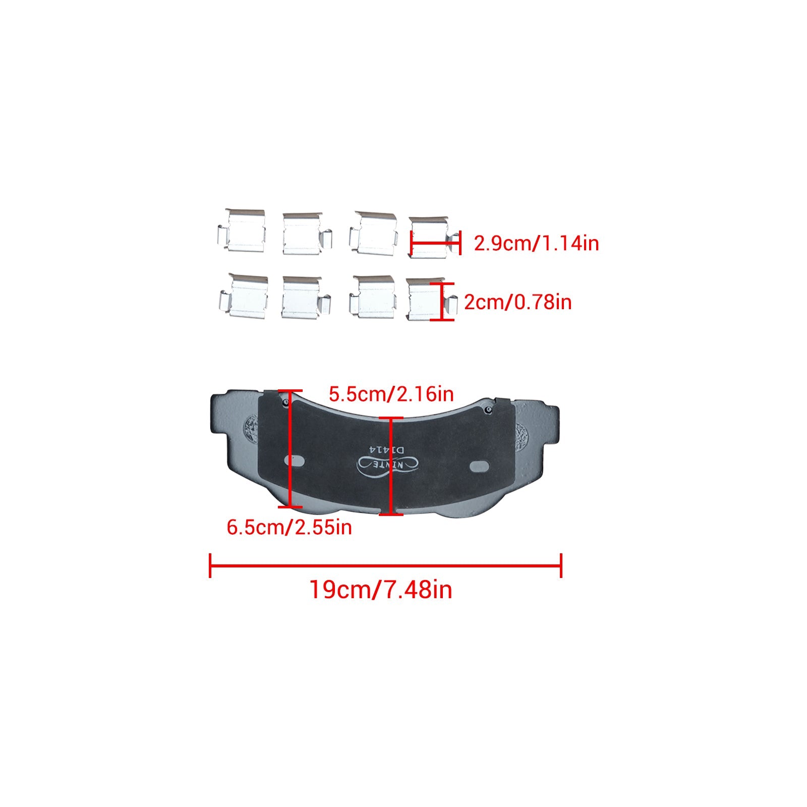 MMOMOTORSPORT Front & Rear Ceramic Brake Pads for 2012-2020 Ford F-150 F150