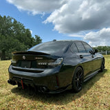 Rear Diffuser For BMW 3 Series G20 LCI 2023-25 Rear Bumper Lip with LED Light