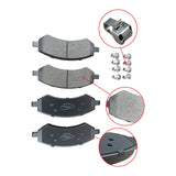 MMOMOTORSPORT Rear Ceramic Brake Pads w/ Hardware for Chevy Silverado GMC Sierra Yukon XL 1500