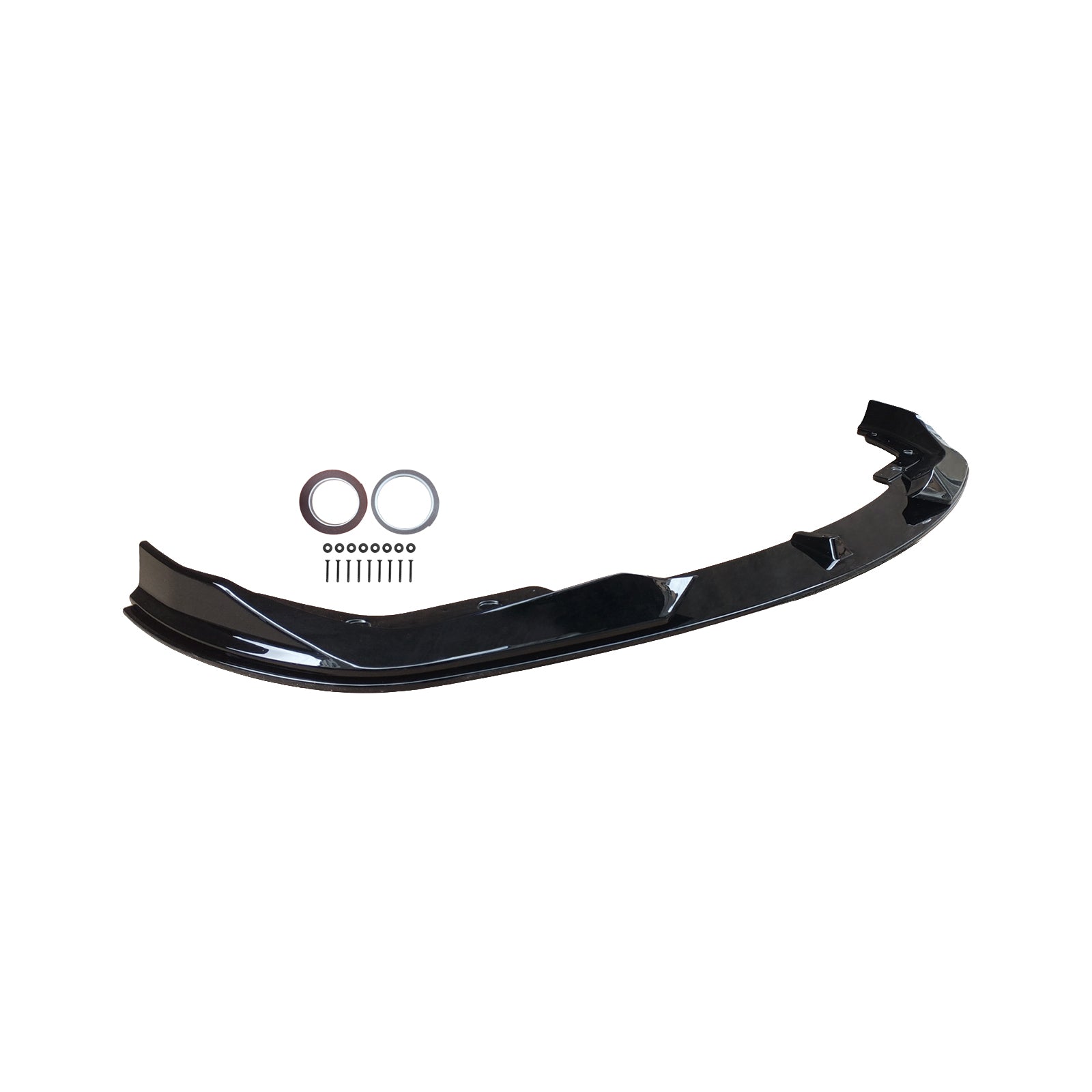 For 2019-2023 BMW 3 Series G20 G21 G28 M Sport Front Bumper Lip Splitter With Corner Pieces Gloss Black