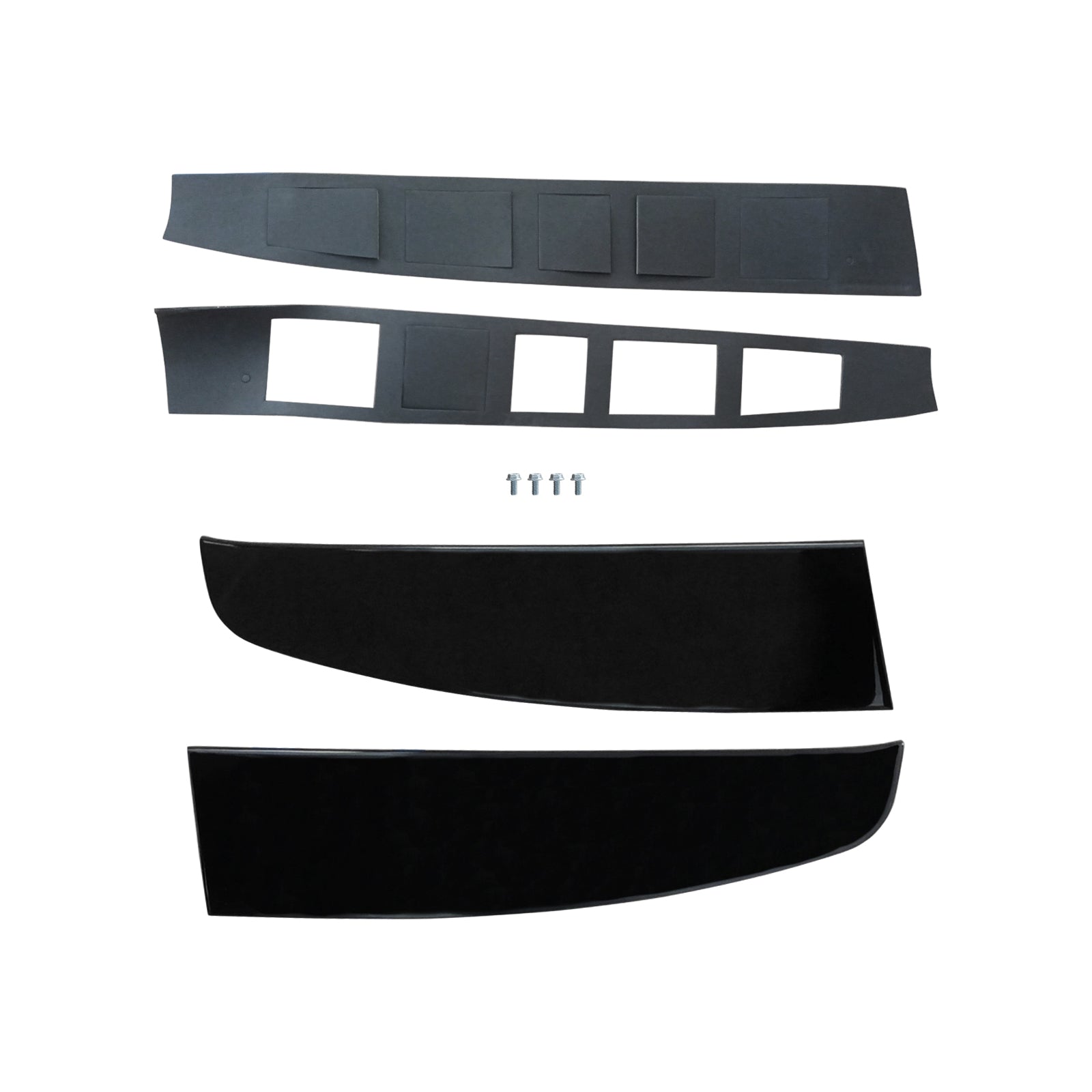 MMO For 2012-2020 Ford Transit Custom Rear Twin Barn Door Roof Spoiler Gloss Black