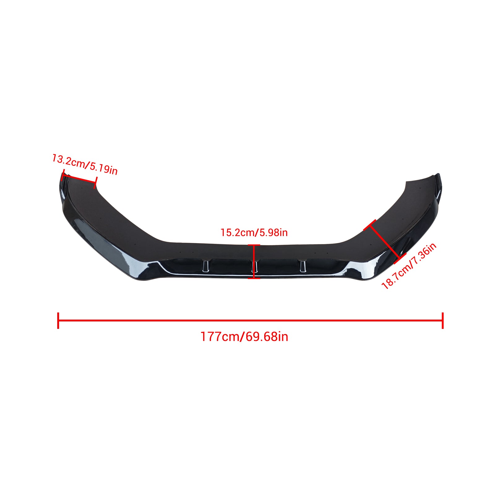 For 13-16 Audi A4 B8.5 Saloon Avant Front Lip Splitter 1 Piece Gloss Black