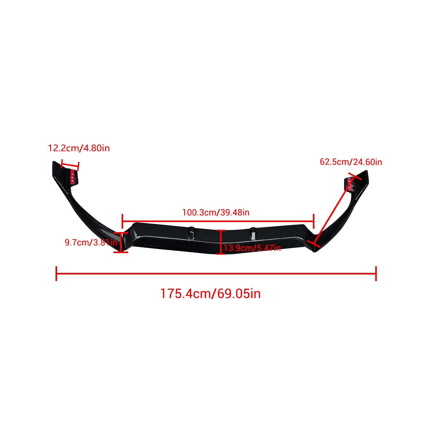 MMO Front Splitter For 2015-2018 Mercedes Benz C Class W205 AMG Front Lip