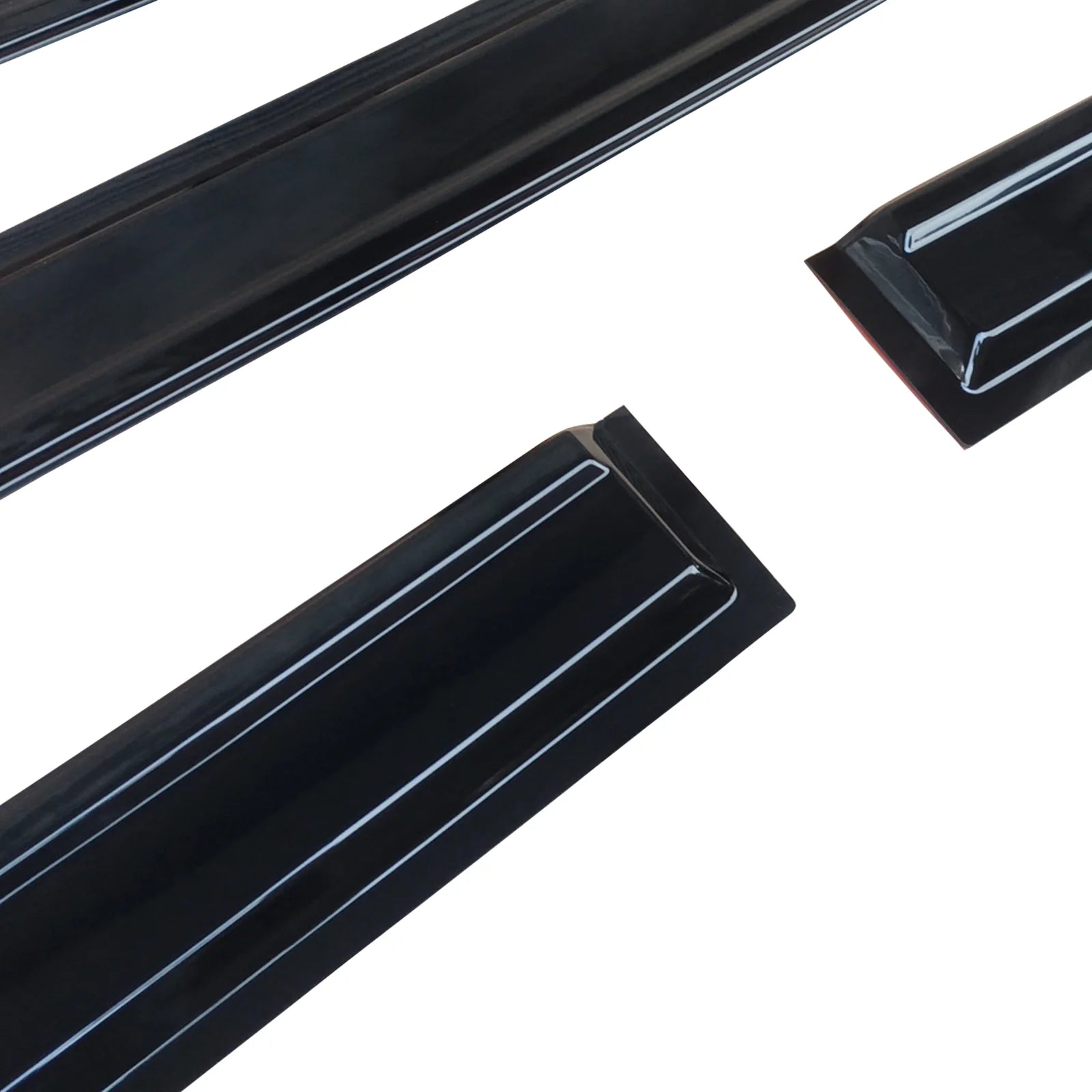 Upgrade your Land Rover Defender 90 110 130 with this 4-piece Wind Deflector set. No drilling required, these front and rear deflectors provide maximum protection against wind and debris while enhancing the vehicle's sleek design. Perfect for any adventure, you can confidently tackle any terrain in style.