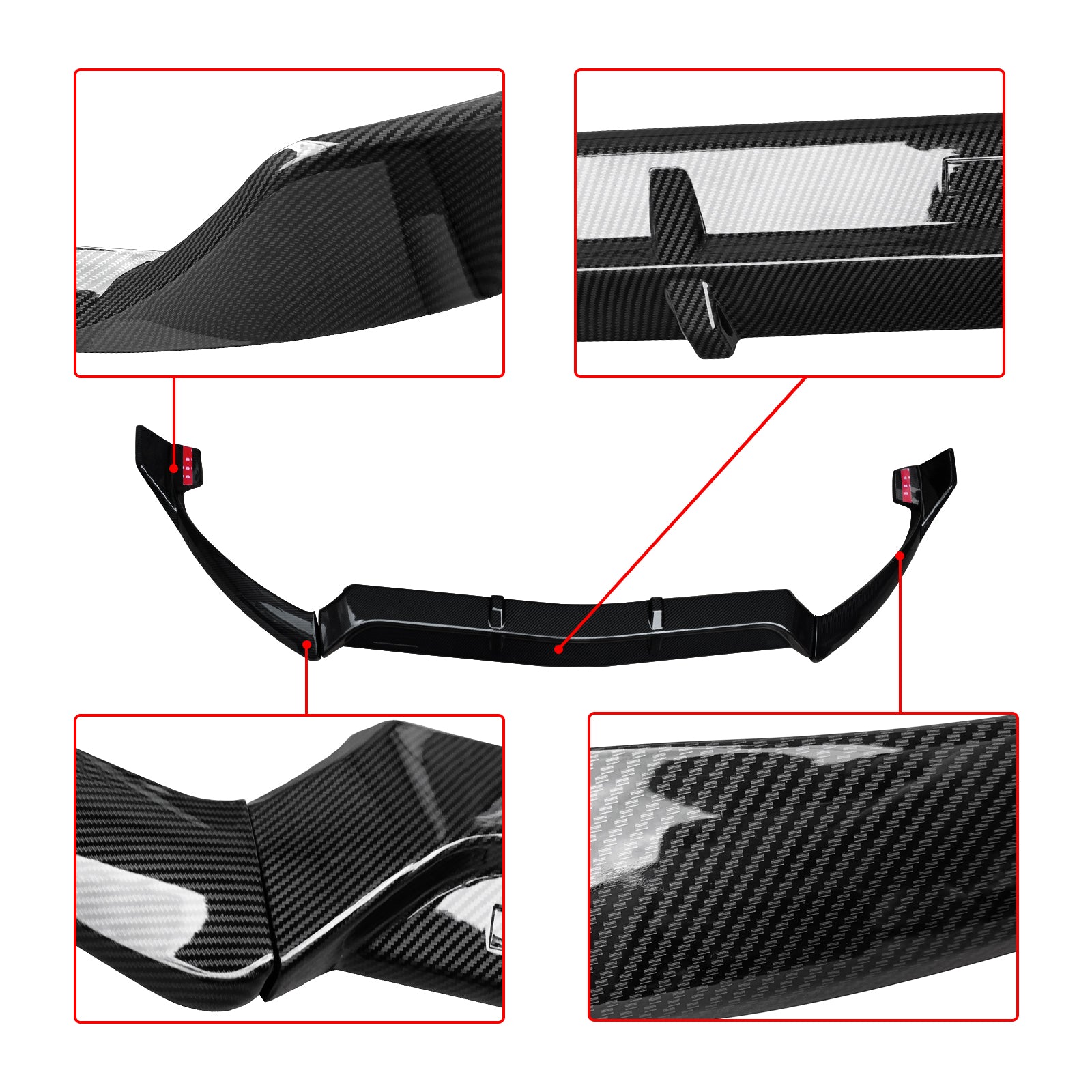 MMO Front Splitter For 2015-2018 Mercedes Benz C Class W205 AMG Front Lip