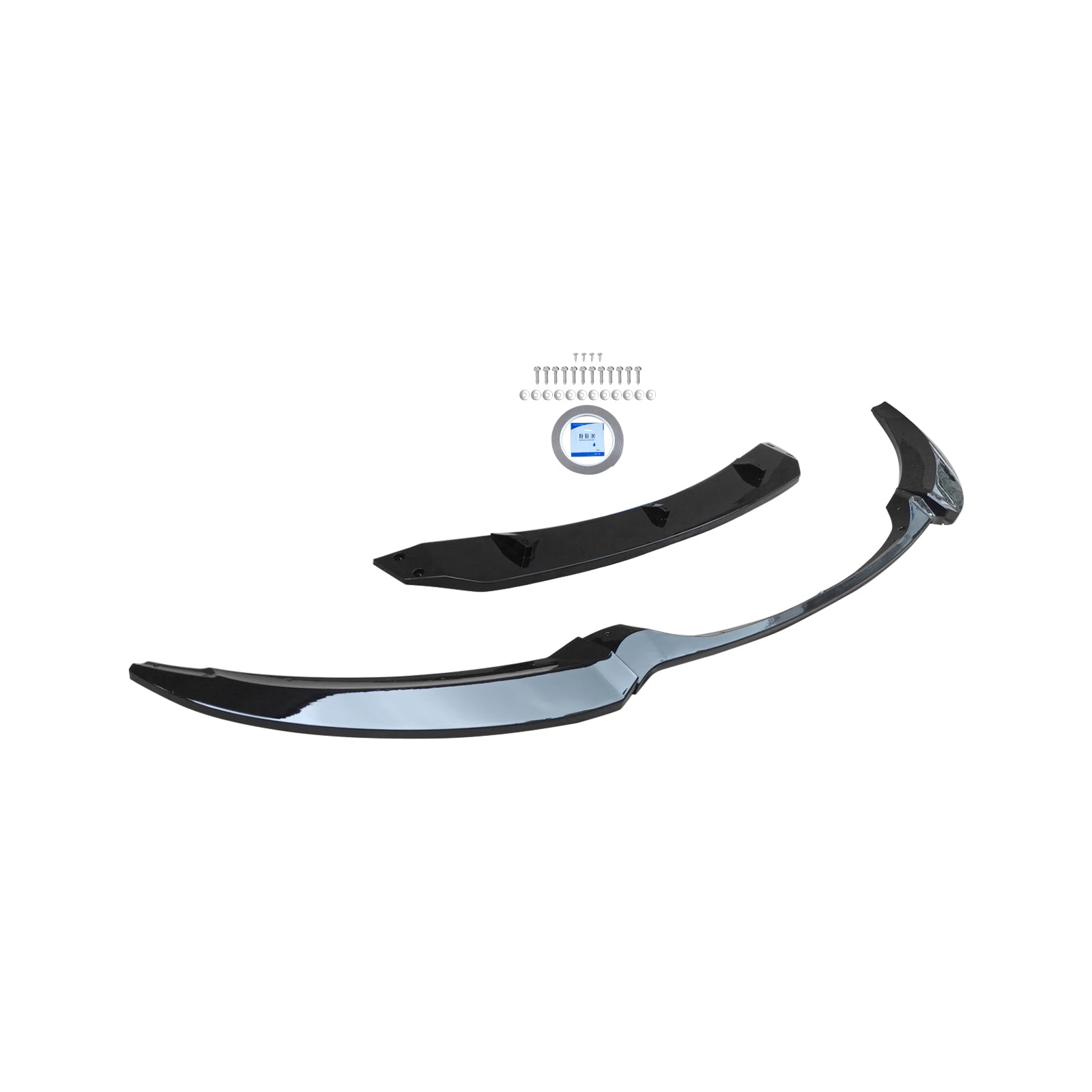 For BMW 1 Series E82 E88 2008-2013 Front Bumper Lip Splitter Gloss Black