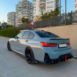 Rear Diffuser For BMW 3 Series G20 LCI 2023-25 Rear Bumper Lip with LED Light