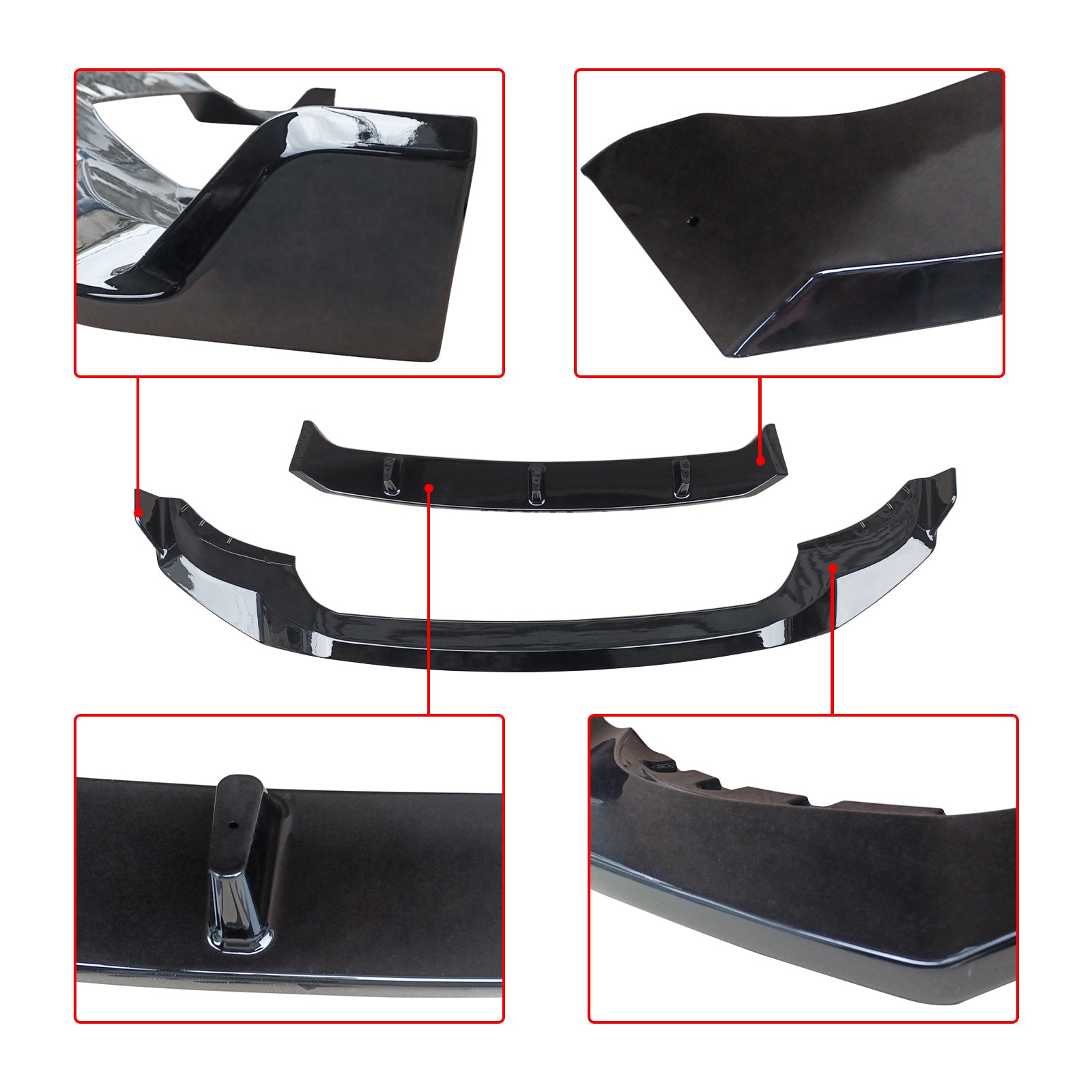 Front Lip For 2019-2024 BMW G05 X5 M-Sport Front Splitter Gloss Black