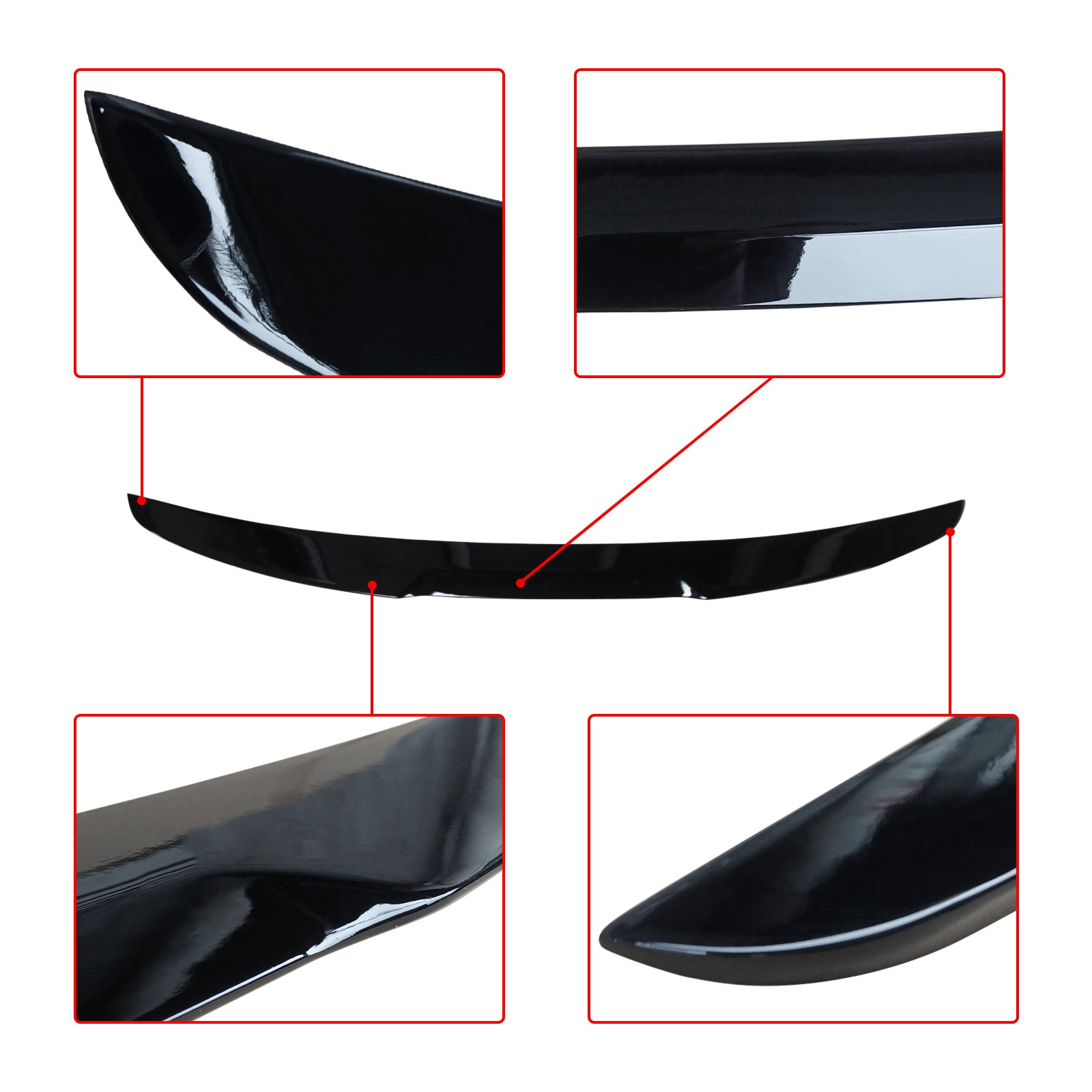 MMO For 2020-2024 BMW 8-Series G16 Gran Coupe Rear Spoiler F93 M8 Wickbill Gloss Black