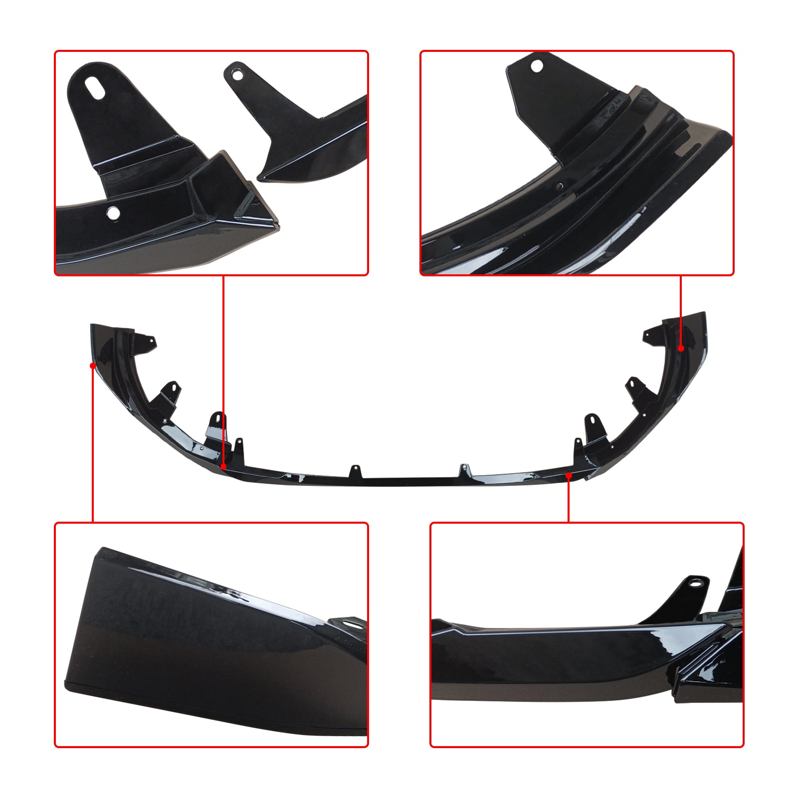 For 2022-2025 BMW G42 230i M240i Performance Style Front Bumper Lip Spiltter Gloss Black