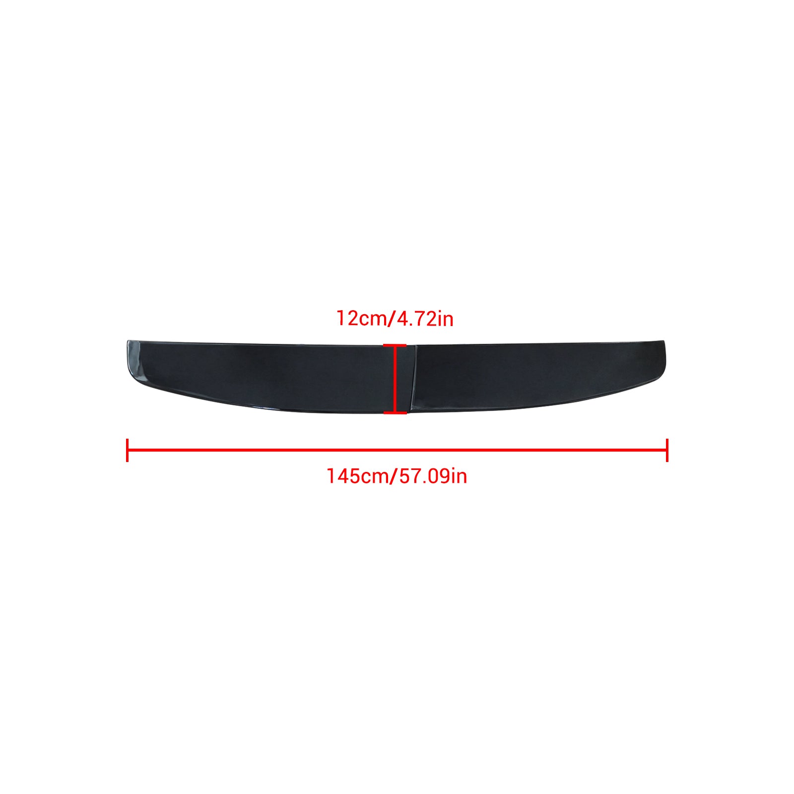 MMO For 2012-2020 Ford Transit Custom Rear Twin Barn Door Roof Spoiler Gloss Black