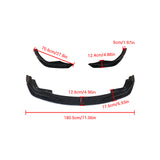 For 2019-2023 BMW 3 Series G20 G21 G28 M Sport Front Bumper Lip Splitter With Corner Pieces Gloss Black
