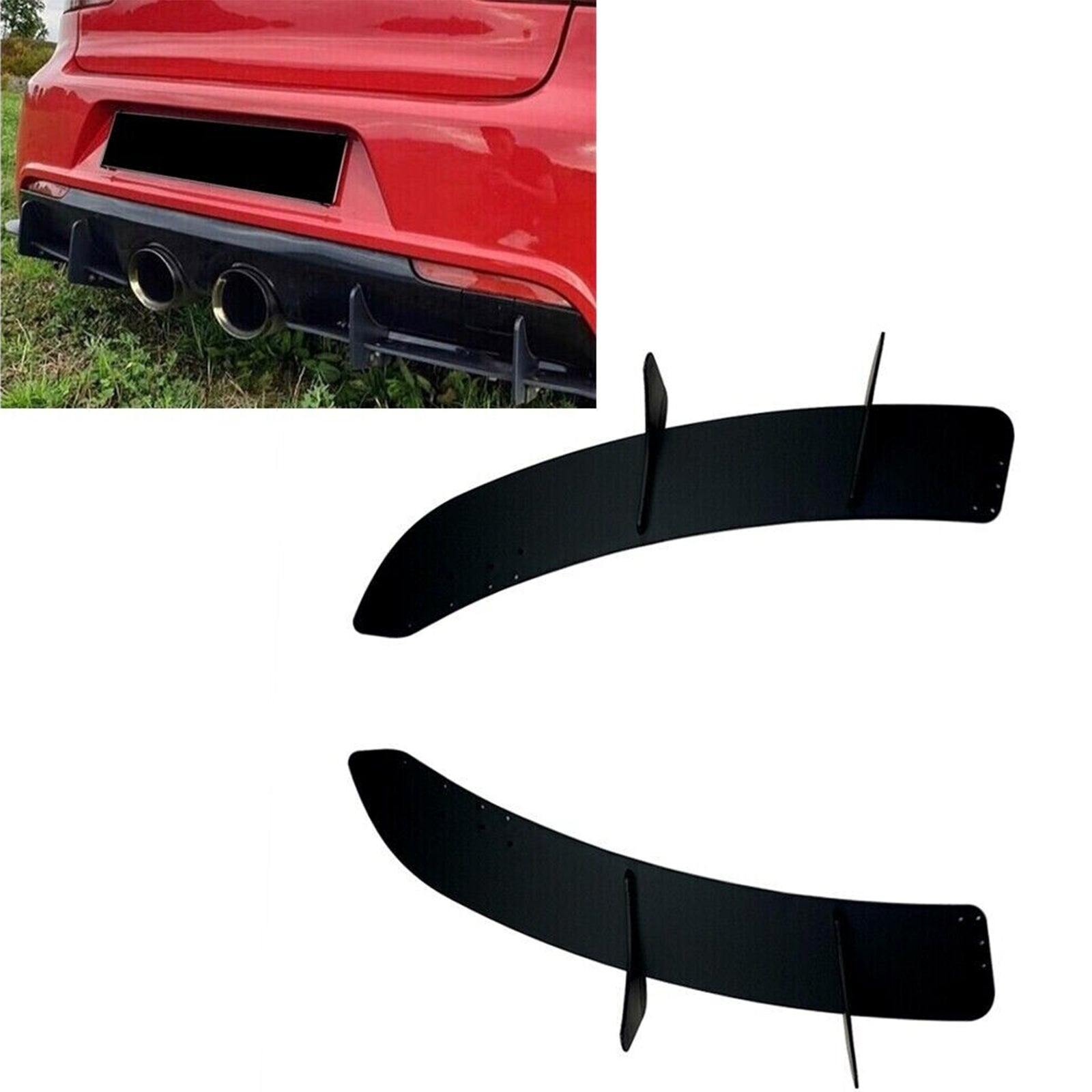 Rear Diffuser For 12-14 Volkswagen VW Golf 6 VI MK6 R