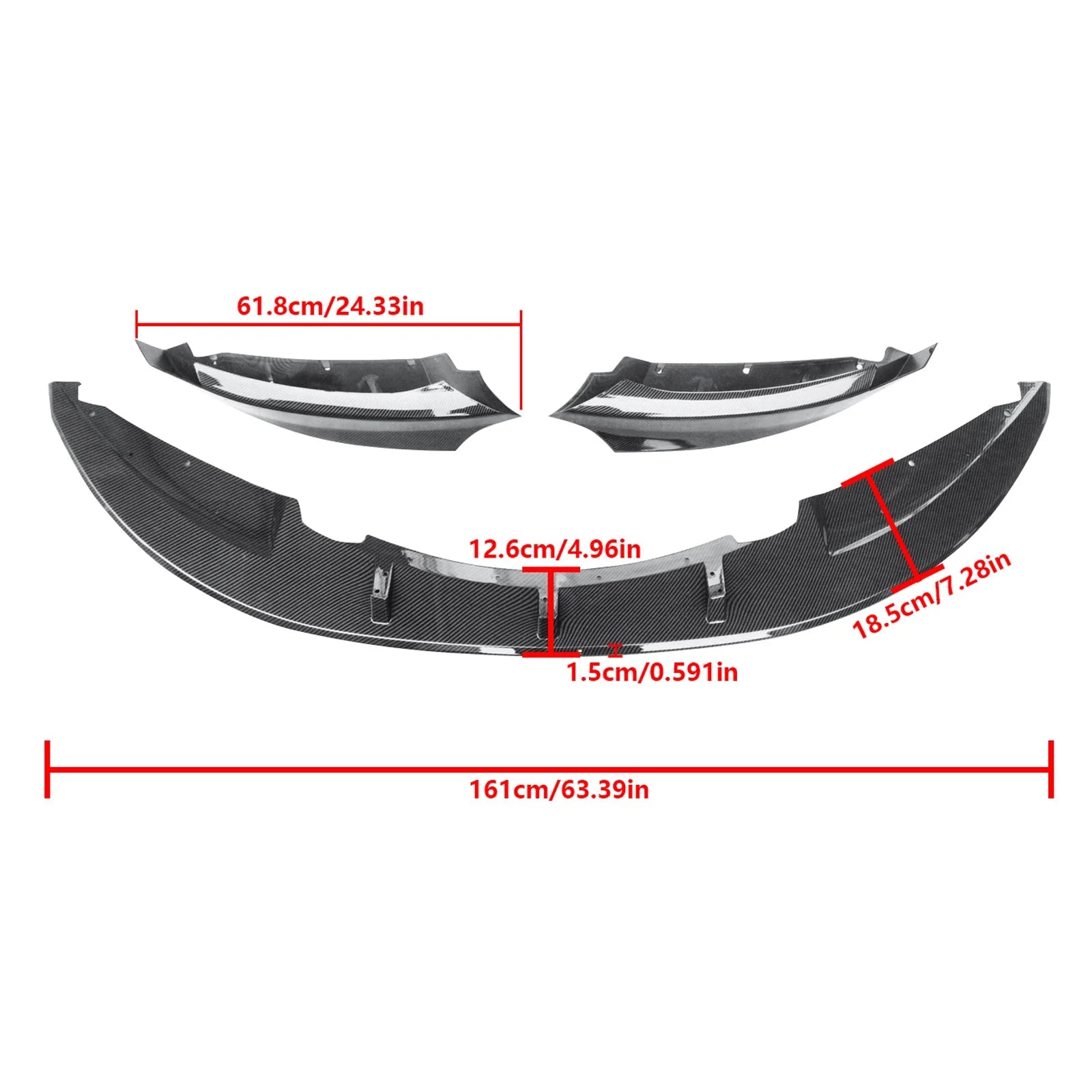 MMO Front Lip For 2007-2013 BMW E82 128i 135i M Sport Front Bumper Lip Splitter