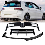 MMO For VW Golf R MK7 MK7.5 Boot Spoiler Rear Diffuser Front Splitter Body Kits