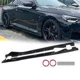 For BMW 2 Series 2022-2024 G42 230i M240i Coupe Side Skirts Gloss Black