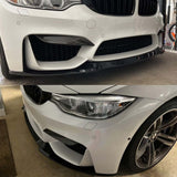For BMW F80 M3 F82 F83 M4 2015-2020 1 Piece Style Front Bumper Lip Splitters Gloss Black