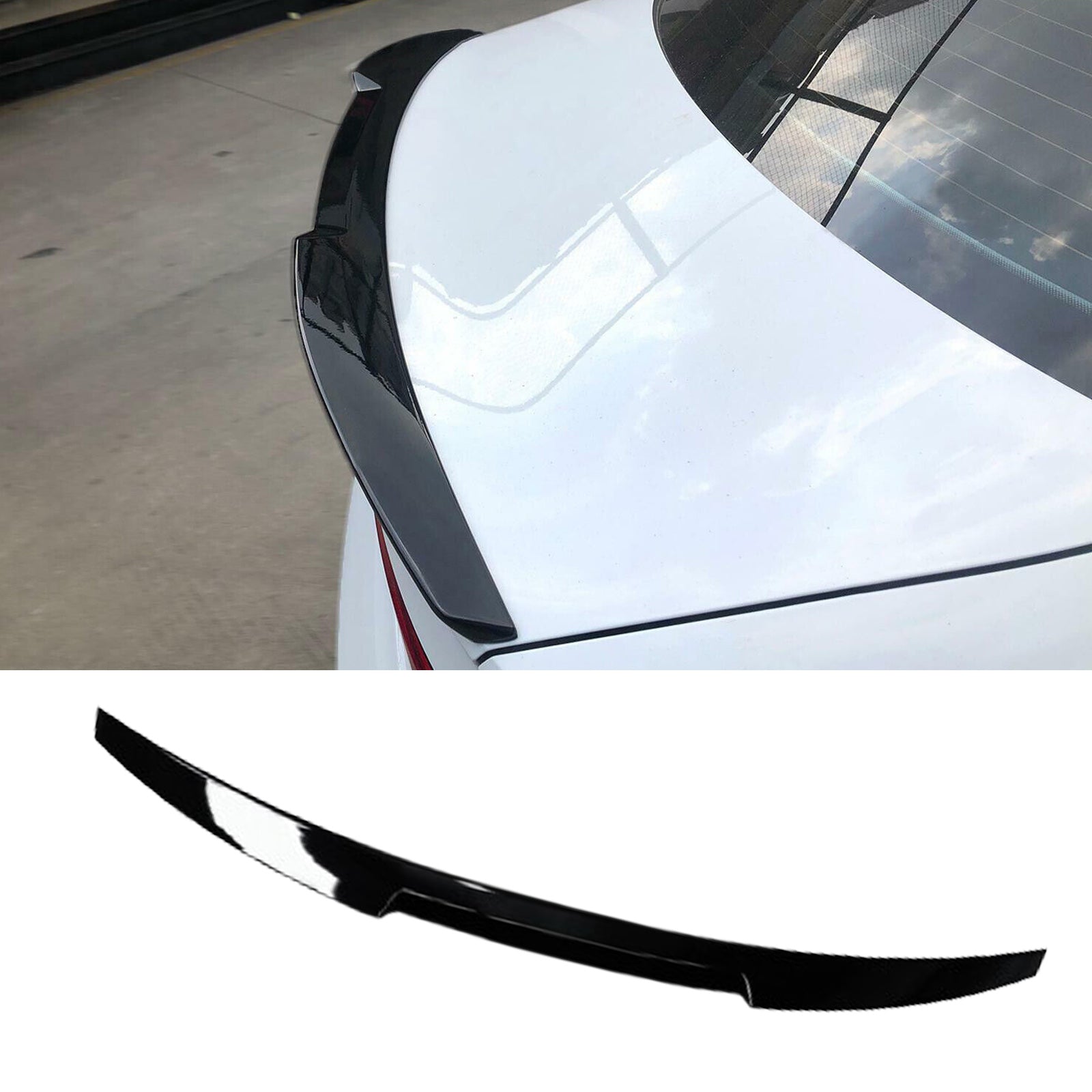 Rear Spoiler for Audi A3 S3 RS3 Sedan 2013-2020 Gloss Black Trunk Wing Gloss Black