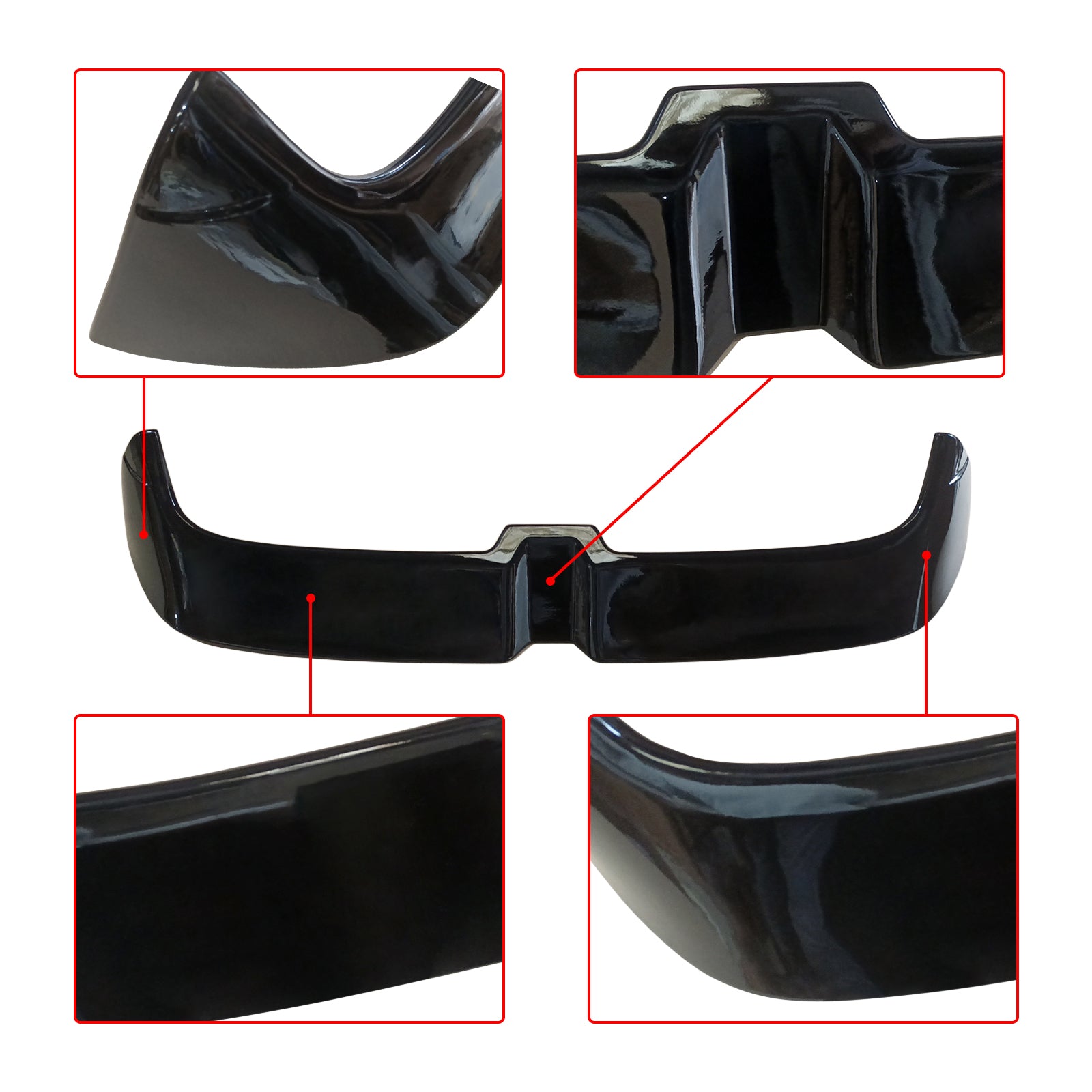 Boot Spoiler For VW Golf R GTD GTE GTI MK7 MK7.5 2013-2020 Oettinger Style Roof Spoiler Gloss Black