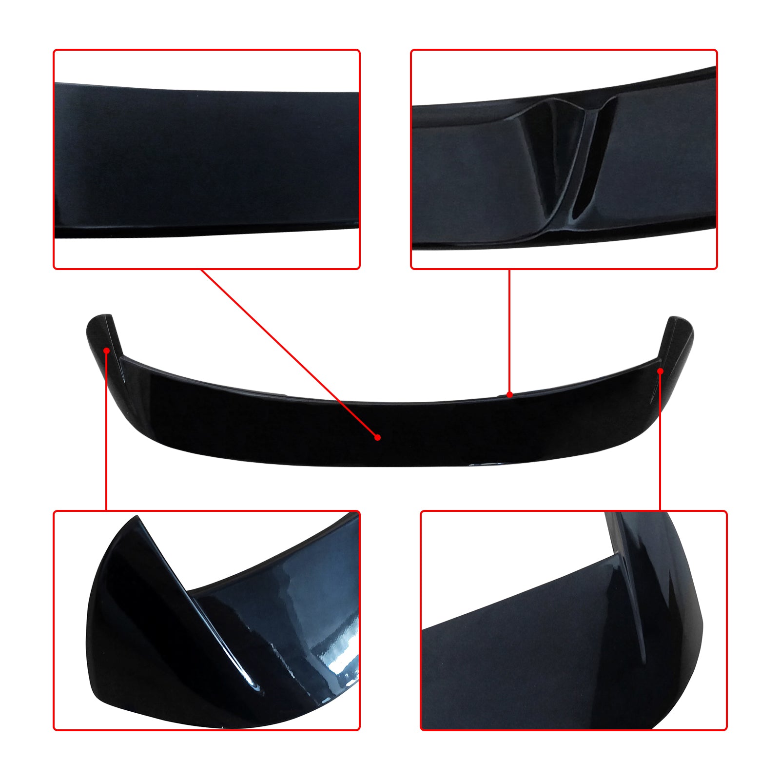 Roof Spoiler for 2012-2020 Seat Leon MK3 MK3.5 Rear Spoiler Gloss Black