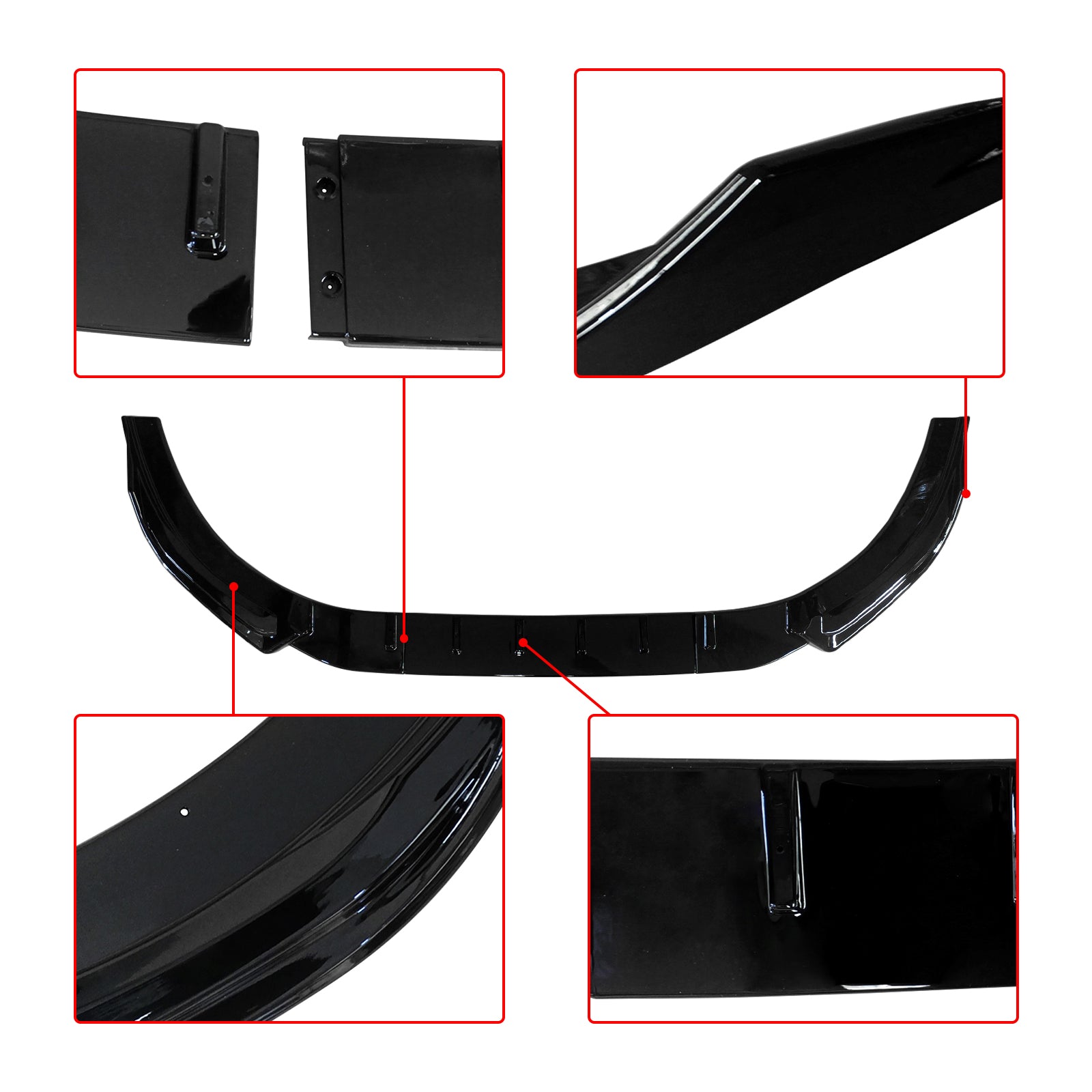 MMO For 2024-2025 VW Golf 8.5 Rline GTI Front Lower Spoiler Lip Splitter Gloss Black