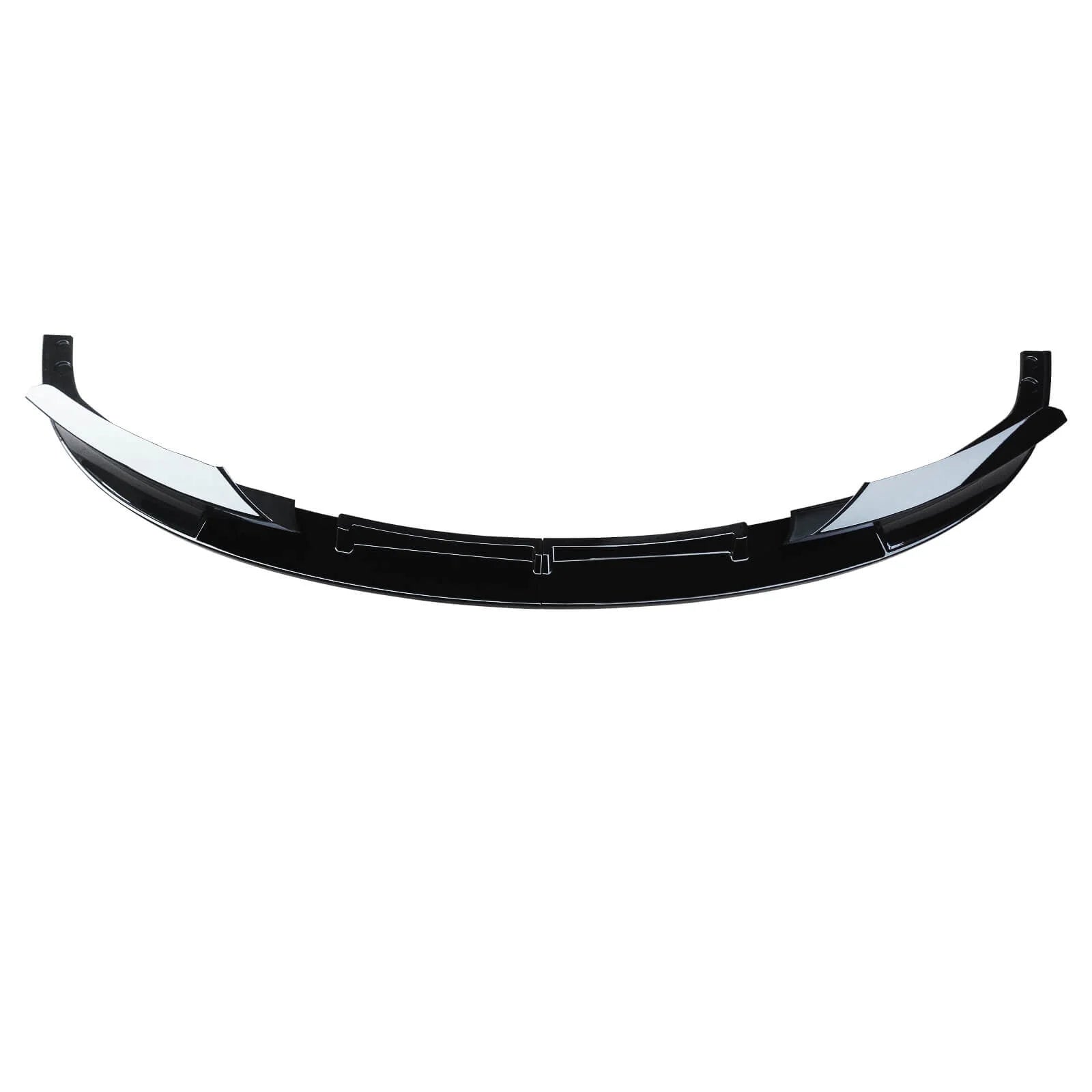 For 2012-2018 BMW F30 3-Series M Tech Front Bumper Lip Splitter Gloss Black