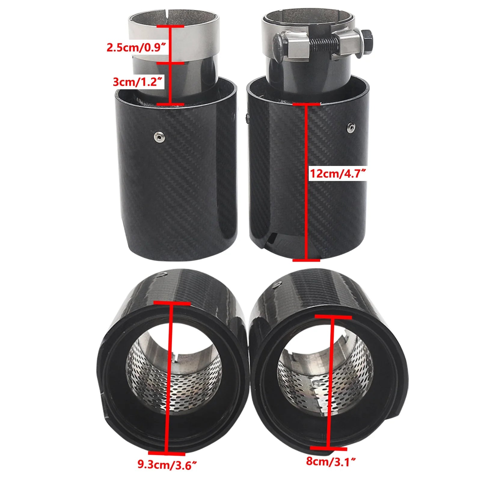 Exhaust Tip For BMW M Performance Pipes Tail Pipe Tip 63mm/2.48" A Pair