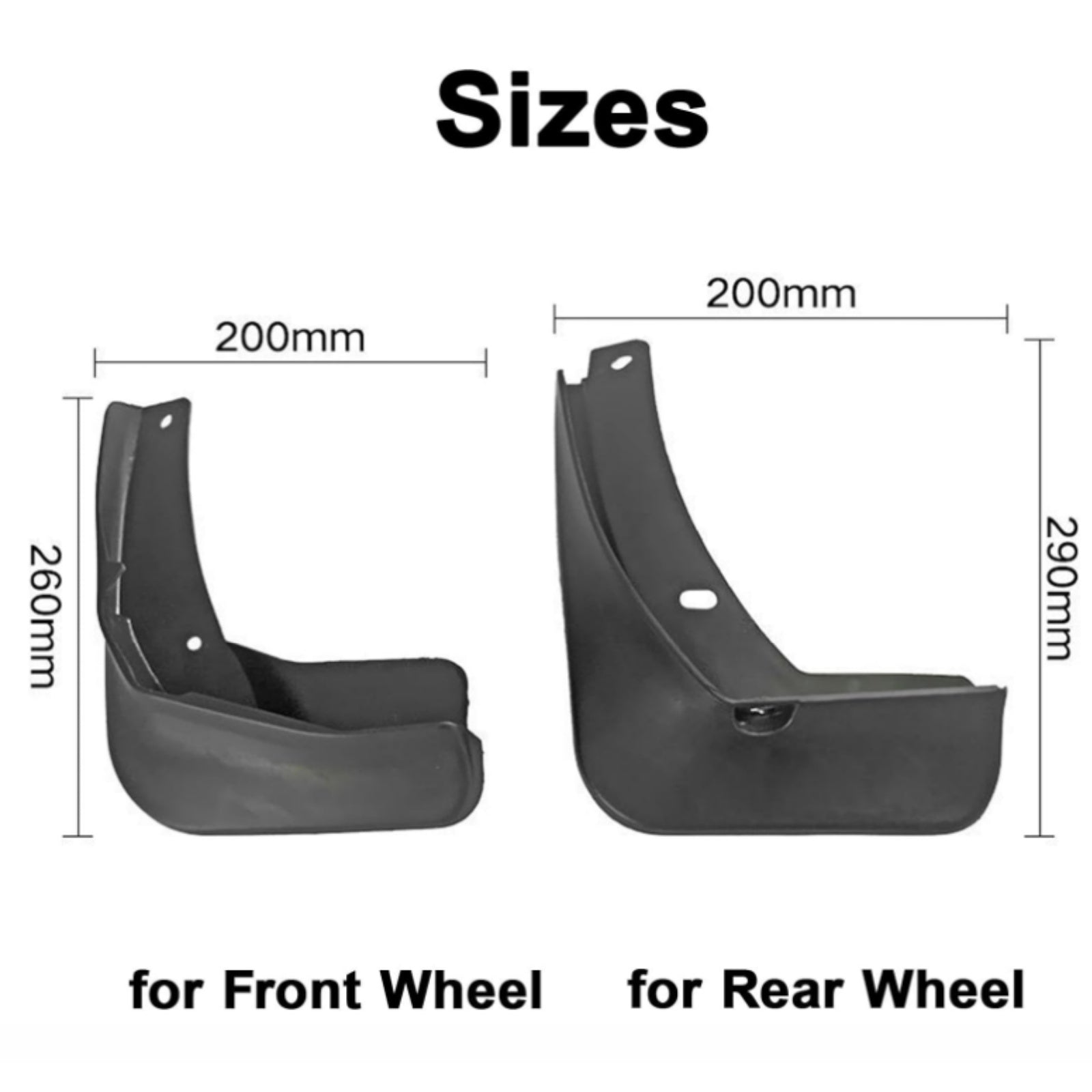 MMO For 2013-2019 VW Golf MK7 MK7.5 Mud Flaps – No Drill Splash Guards Set of 4, Flexible PP Fender Protectors