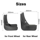 MMO For 2013-2019 VW Golf MK7 MK7.5 Mud Flaps – No Drill Splash Guards Set of 4, Flexible PP Fender Protectors