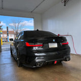 Rear Diffuser for BMW 3 Series G20 2019–2022 | 320i / 330i / M340i M Sport | Carbon Fibre Look with LED Light