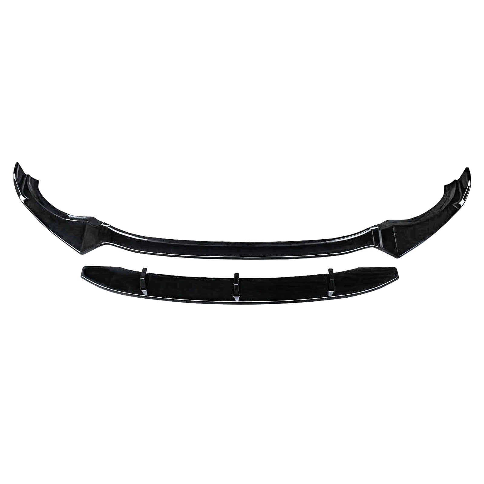 Front Lip For 2018-2021 BMW G01 X3 G02 X4 M-Sport 2PCs Front Bumper Splitter Gloss Black