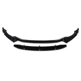 Front Lip For 2018-2021 BMW G01 X3 G02 X4 M-Sport 2PCs Front Bumper Splitter Gloss Black