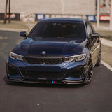 For 2019-2023 BMW 3 Series G20 G28 M Sport Front Bumper Lip Splitter Carbon Fibre Look