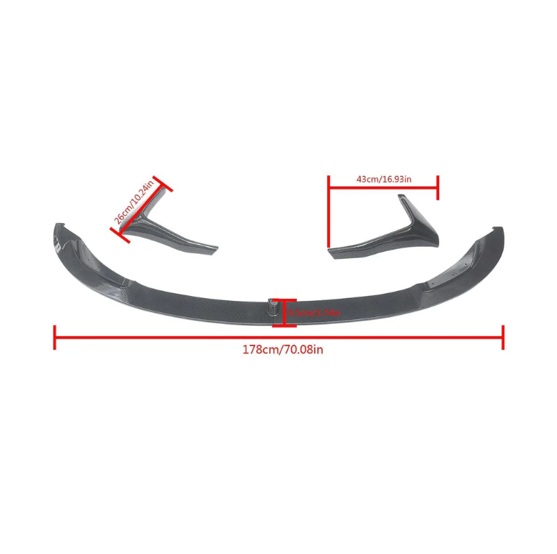 MMO For 2015-2020 BMW F80 M3 F83 F82 M4 Front Lip M Performance 4 Pieces ABS Painted Front Splitter