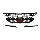 MMOMOTORSPORT Front Grille For 2022 2023 11th Gen Honda Civic 4 Door Sedan Honeycomb Style