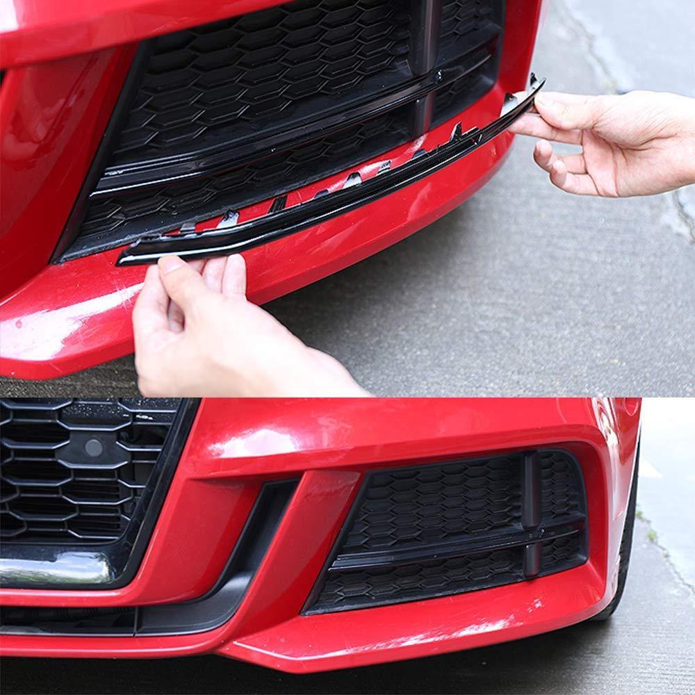 Front Fog Lamp Decoration Strips Trim Fit for 2017-2019 Audi A3 S3 Auto Accessories Gloss Black