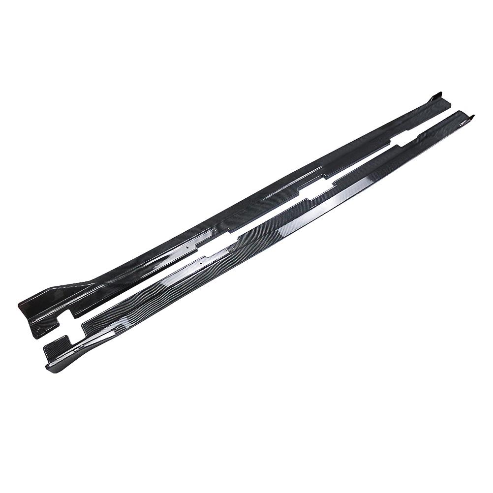 For 2016 2017 2018 2019 2020 2021 Honda Civic Sedan Hatchback Side Skirts Extension Carbon Fibre Look