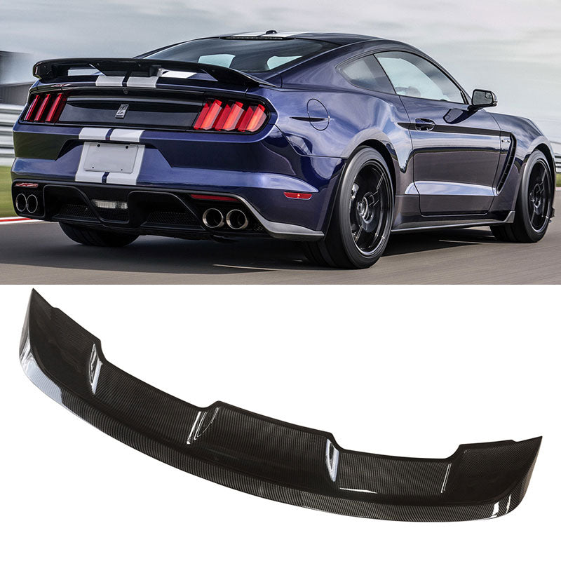 Rear Spoiler For 2015-2023 Ford Mustang Coupe GT500 Style Rear Trunk Wing Carbon Fibre Look