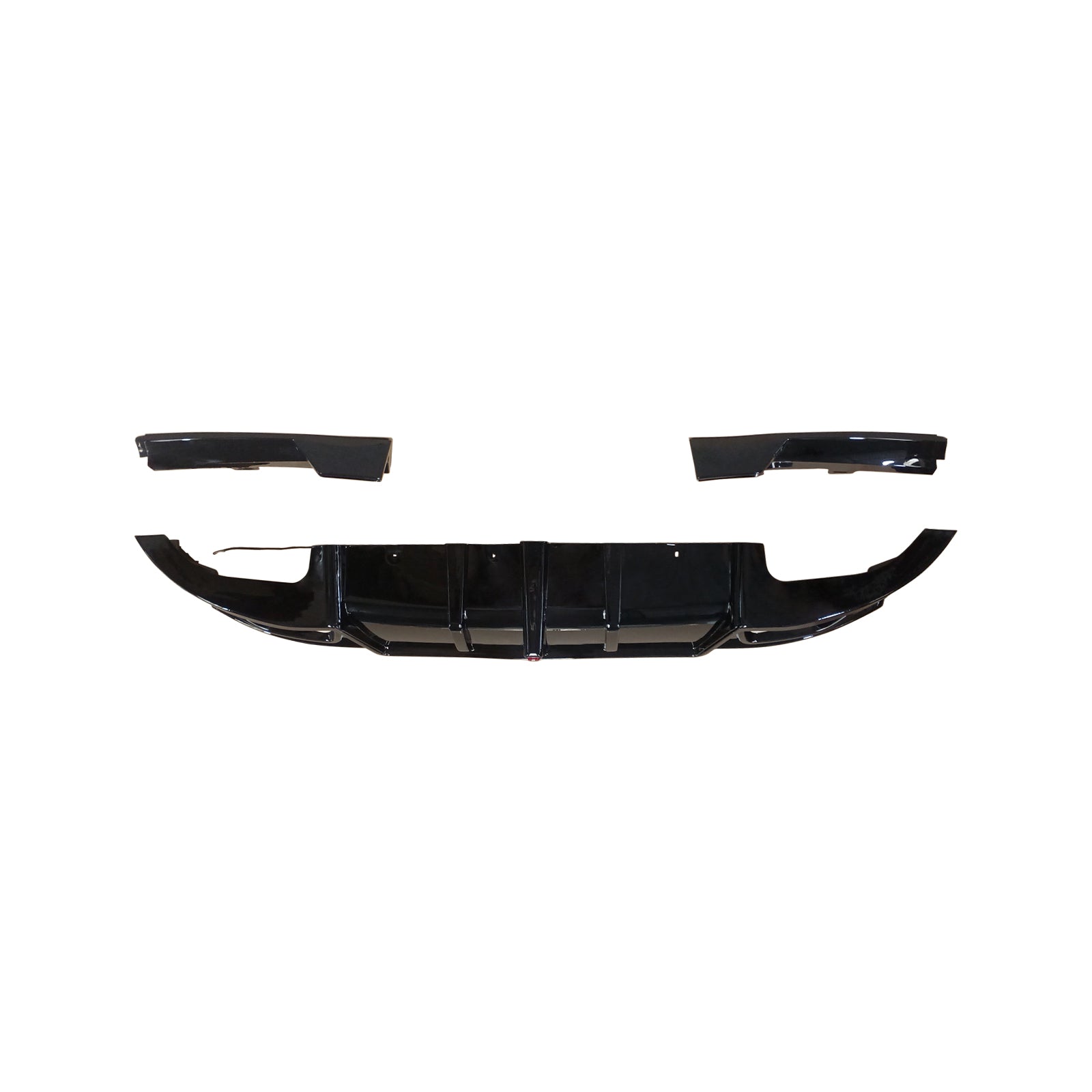 Rear Diffuser For BMW 3 Series G20 LCI 2023-24 Rear Bumper Lip with LED Light Gloss Black