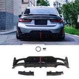 MMO For 2023-2025 BMW 3 Series G20 LCI  Rear Bumper Lip with LED Light Rear Diffuser