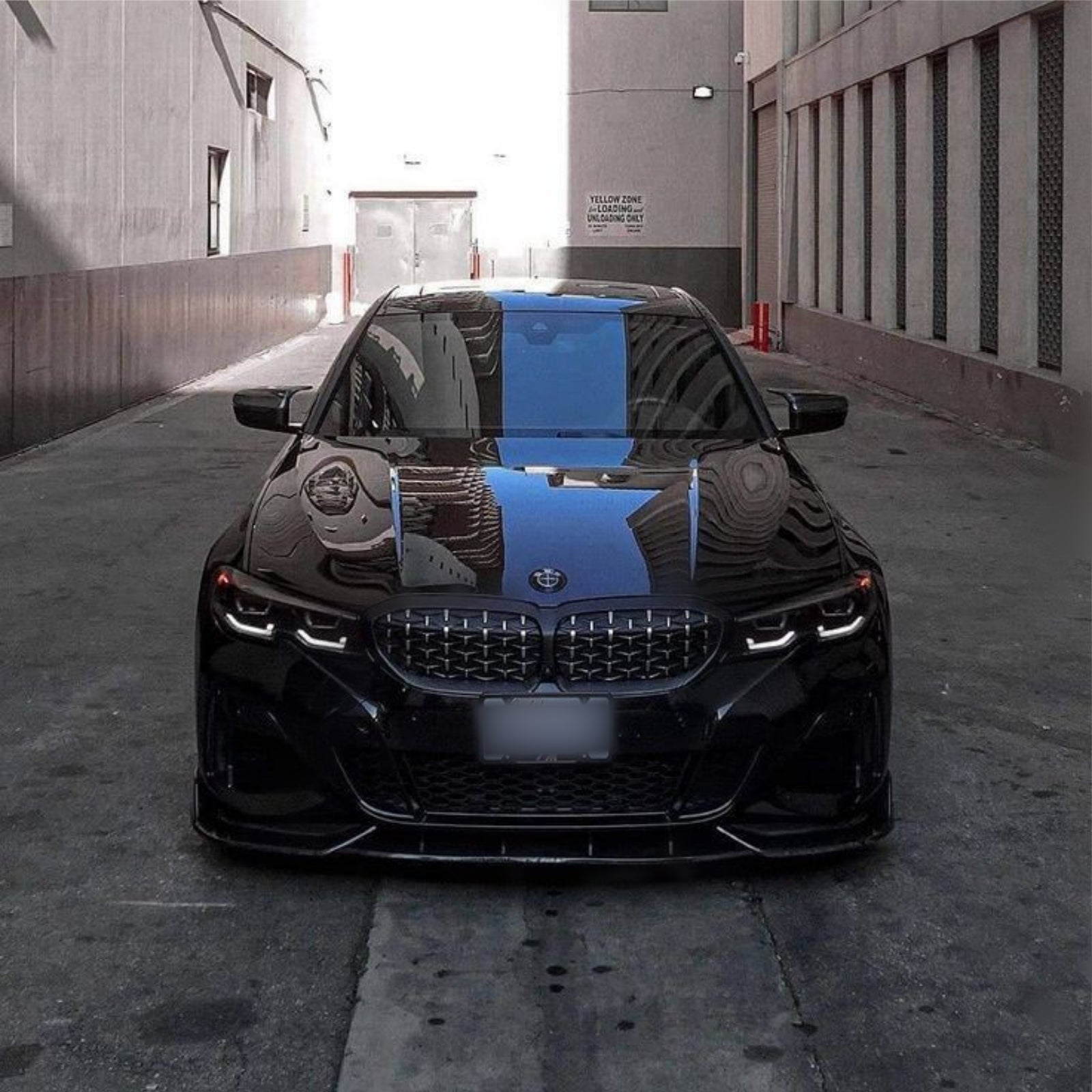 For 2019-2023 BMW 3 Series G20 G28 M Sport Front Bumper Lip Splitter Gloss Black