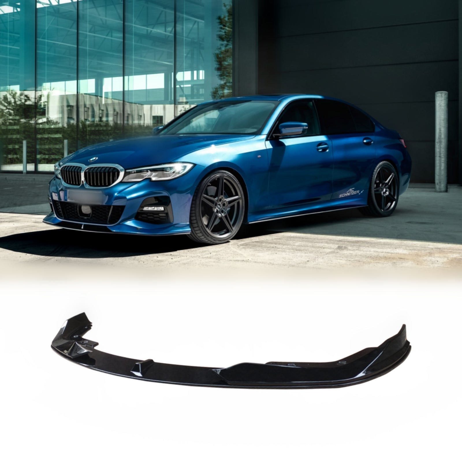 For 2019-2023 BMW 3 Series G20 G21 G28 M Sport Front Bumper Lip Splitter With Corner Pieces