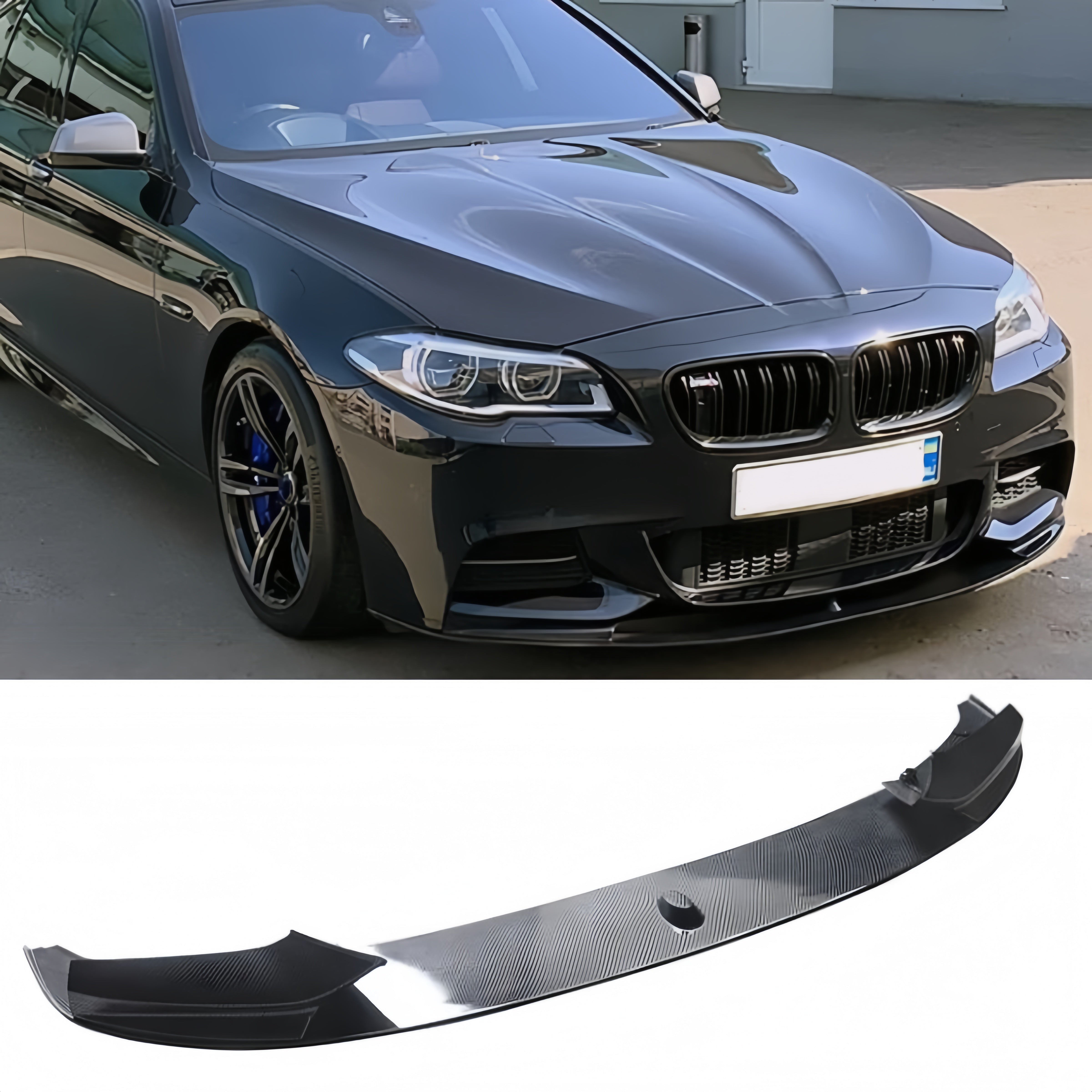 MMO For BMW 5 Series 2011-2016 F10 M Sport One Piece Front Bumper Lip Splitters