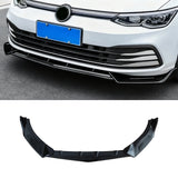 MMO Front Lip For 2021-2023 VW Golf MK8 Pro GTI R-Line 3PCS Car Front Bumper Spoiler Lip Canard