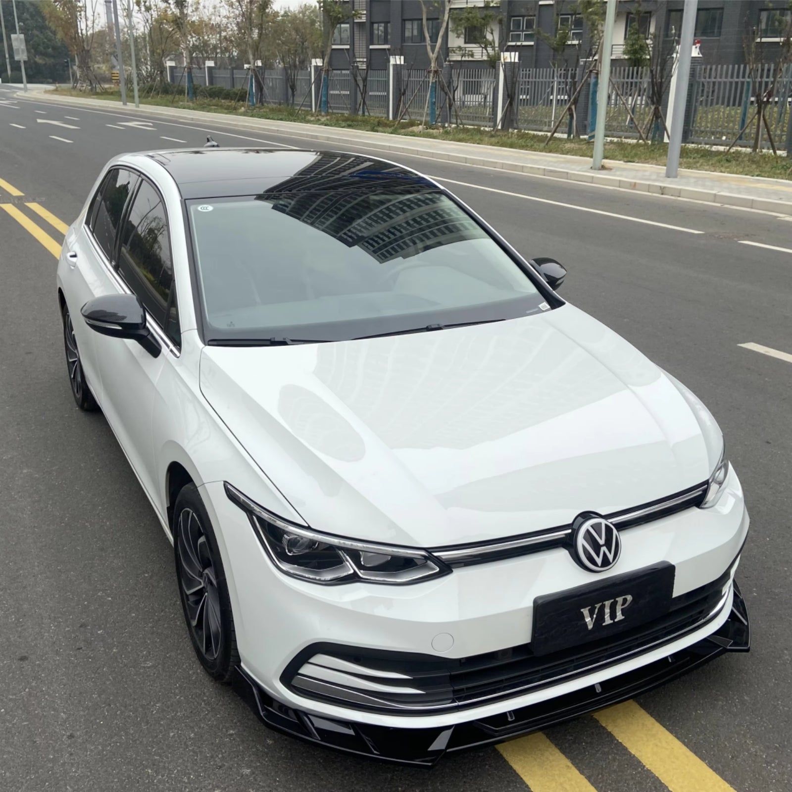 VW Golf8 MK8 GTI GTD R Line Front Splitter Lip Body Kit 2020-2025