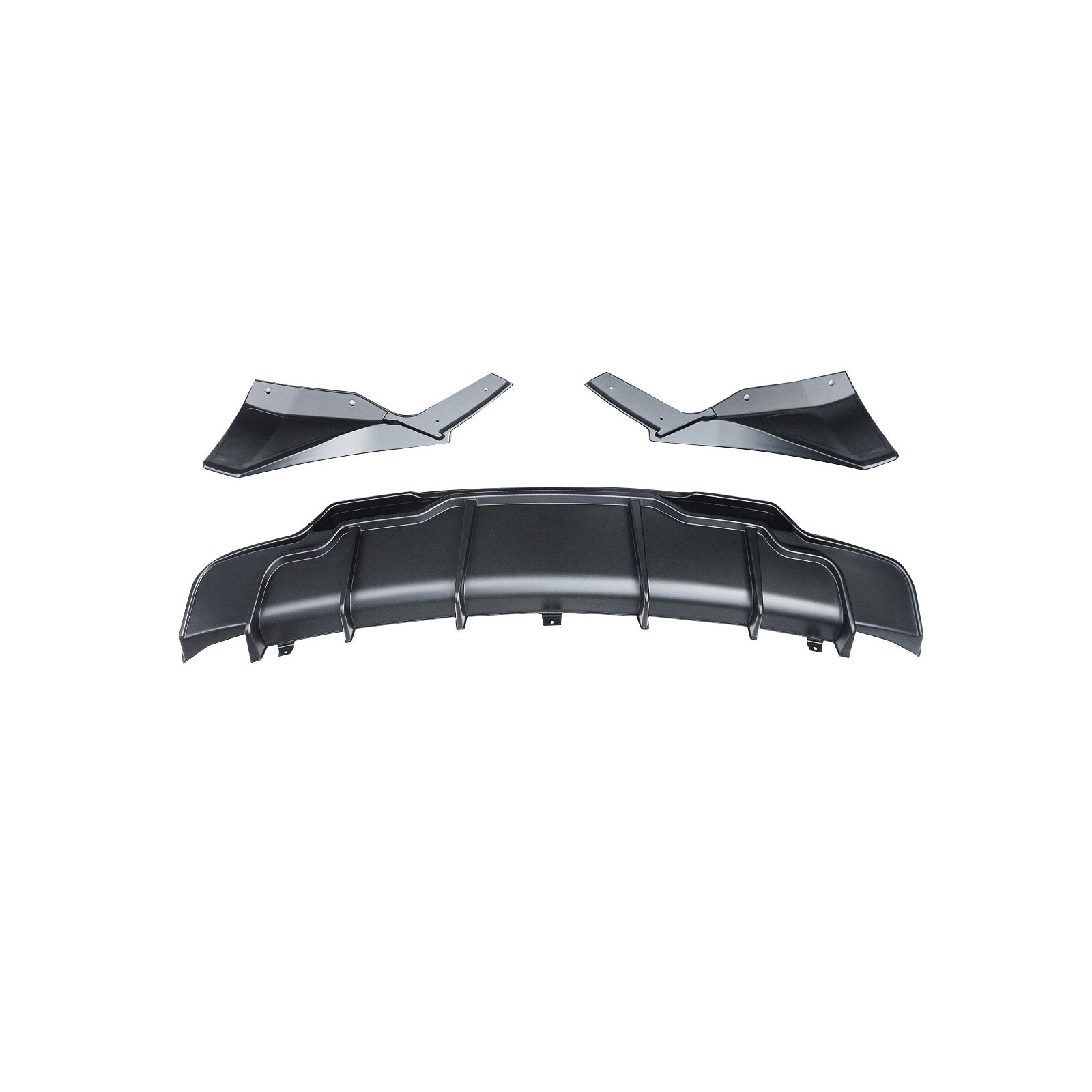 For 2017-2023 Tesla Model 3 Rear Bumper Lip Diffuser with Aprons Splitters Matte Black